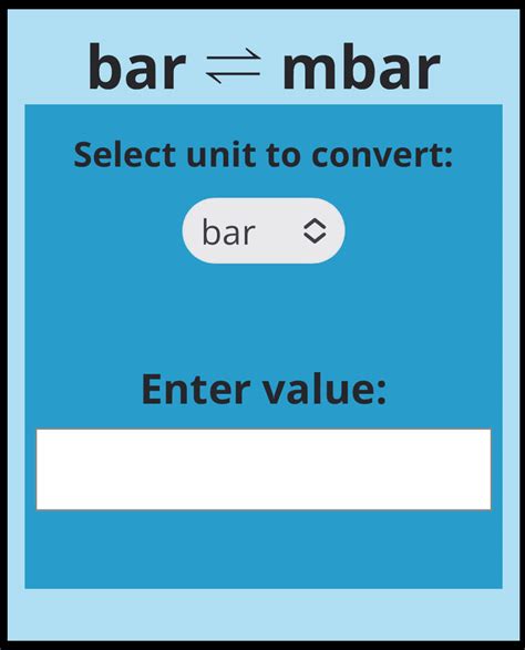 BAR TO Mbar Pressure Conversion