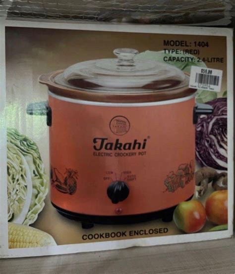 Takahi Electric Crockery Pot Slow Cooker Litre Tv Home