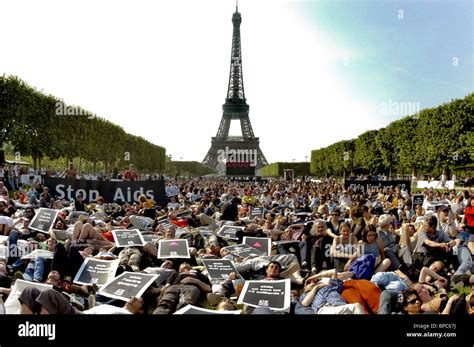 Paris France Aids Activists Of Act Up Paris Crowd Laying Down In