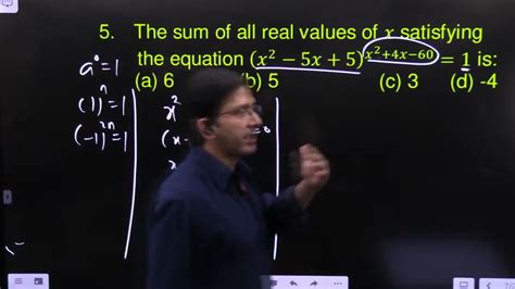 The Sum Of All Real Values Of X Satisfying The Equation X2 5x5x2