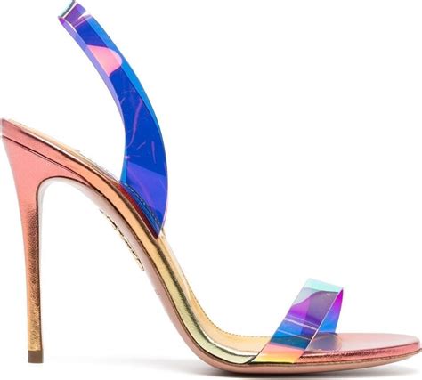 Aquazzura So Nude Plexi 105 Holographic Sandals ShopStyle