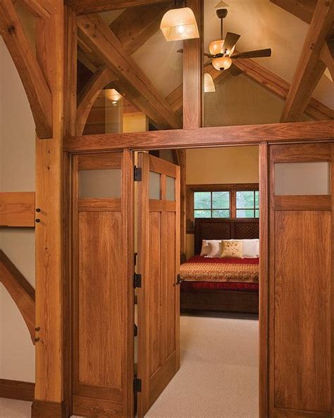 Timber Treasure Timber Frame Home Master Bedroom By Riverbend Timber