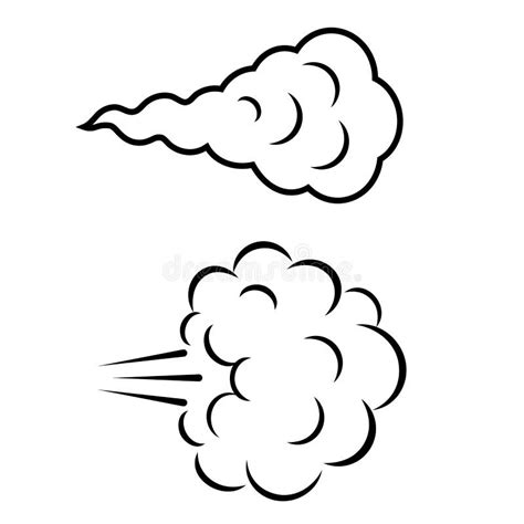 Caricatura De Nube De Vapor De Icono De La Bomba De Aire Ilustración