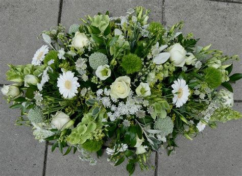 White And Green Funeral Flowers Funeral Flowers Green Funeral