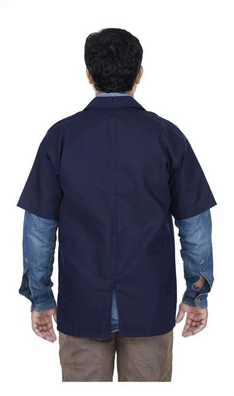 Safety Aprons Blue Industrial Cotton Apron For Laboratory Size Free