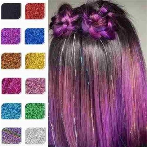 Hair Tinsel Glitter Extensiones De Brillo Hilos Twinkle En