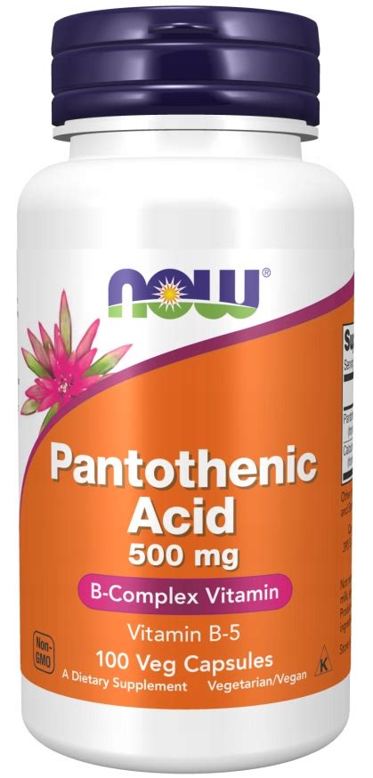 NOW Pantothenic Kwas Pantotenowy WITAMINA B5 500mg 9388903105 Allegro Pl