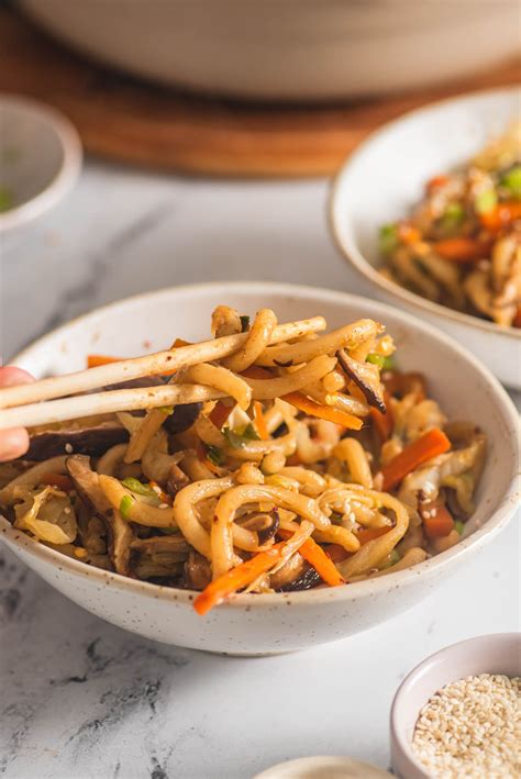 Vegan Udon Noodle Stir Fry Running On Real Food