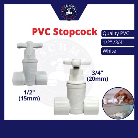 1 2 3 4 PVC Stop Cock Socket Type Plastic Stopcock Stop Valve Bib