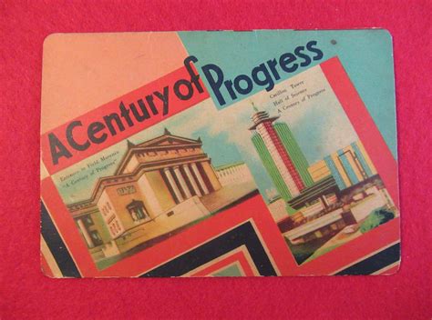 Chicago World S Fair Century Of Progress Souvenir Needle Book