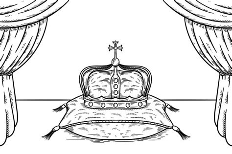 Free Vector | Hand drawn crown drawing illustration