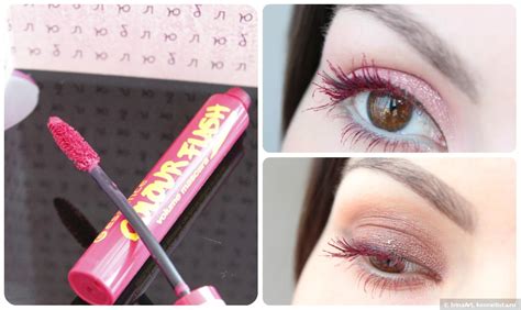 Розовая тушь для ресниц и волос Essence Colour Flash volume mascara ...