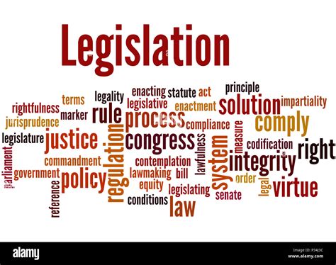 Legislation Word Cloud Concept On White Background Stock Photo Alamy