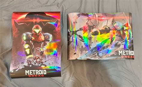 Nintendo Metroid Dread Holographic Poster Set 2 Pack For Sale Online