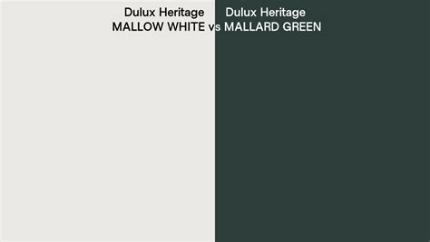 Dulux Heritage MALLOW WHITE Vs MALLARD GREEN Side By Side Comparison