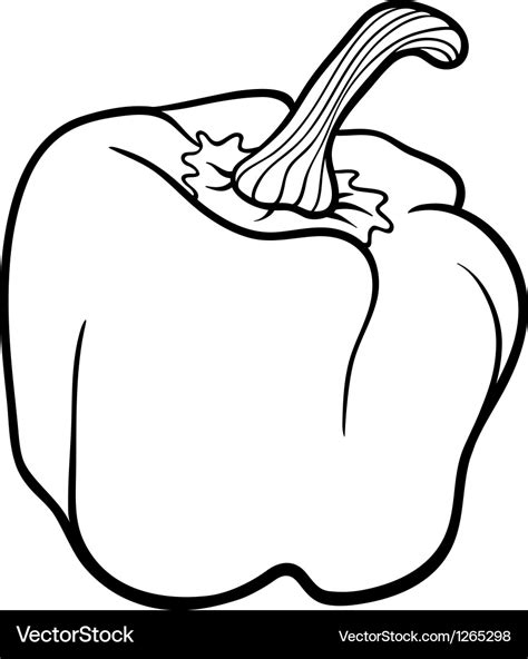 Pepper Vegetable Cartoon For Coloring Book Vector Image Sexiz Pix