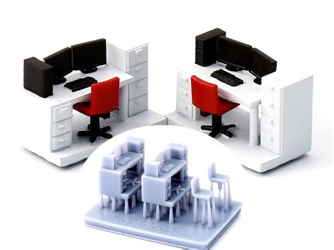HO Desk with computers 2x | HO gauge