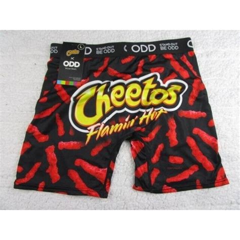 Odd Sox Underwear Socks Odd Flamin Hot Cheeto Chips Design Mens Size Large Underwear Boxer