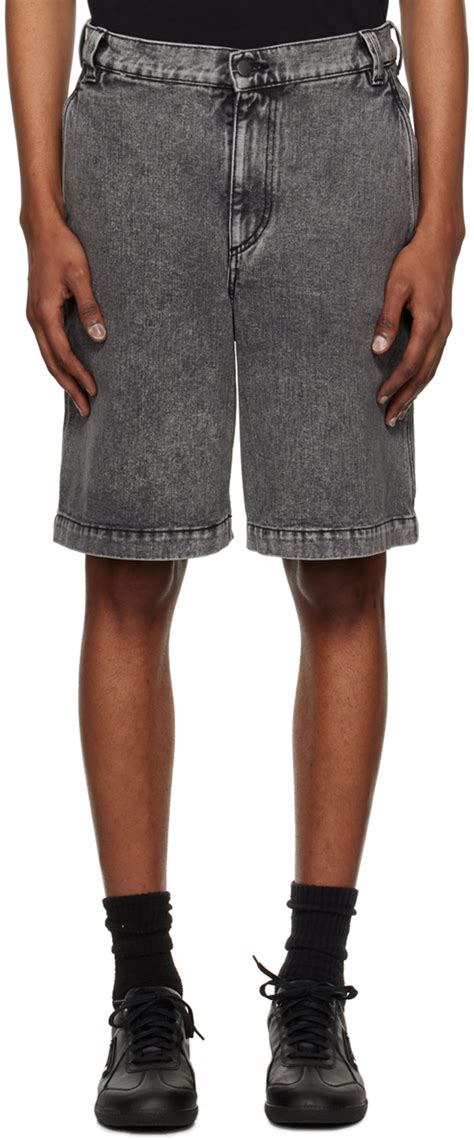 A Cold Wall Gray Faded Denim Shorts Ssense