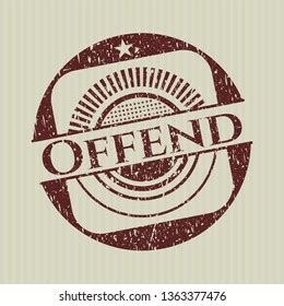 Red Offend Distressed Rubber Stamp Grunge Stock Vector Royalty Free