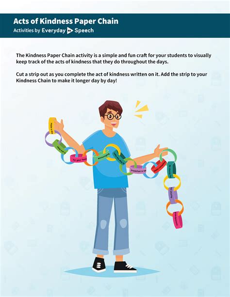 Acts Of Kindness Paper Chain Acts Of Kindness Paper Chain Activities By The Kindness Paper