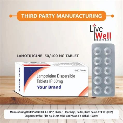 Lamotrigine Dispersible Tablet Ip 50 Mg In Third Party Manufacturing At Best Price In Baddi