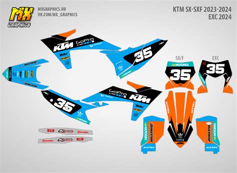 Ktm Sx Sxf Exc Gopro Mx Graphics