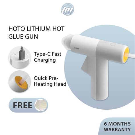 Hoto Wireless Hot Glue Gun QWRJQ V Lithium Battery Cordless Thermo Guns With Glue Stick