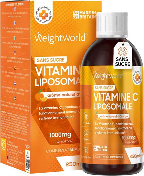 Vitamine C Liposomale Liquide Ml Mg Go T Orange Sans Sucre