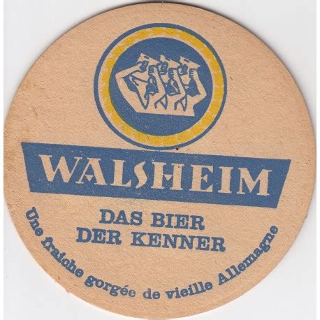 Sous bock de bière WALSHEIM das bier der kenner Gueral Collections