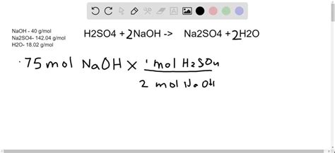 Solved Aqueous Sulfuric Acid Hzsoa Reacts With Solid Sodium Hydroxide