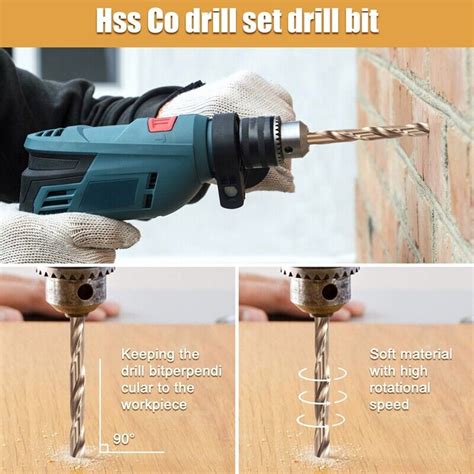 50Pcs Drillforce Tools M35 Drill Bit Set Hss Co Drill Set 1 3Mm For7470