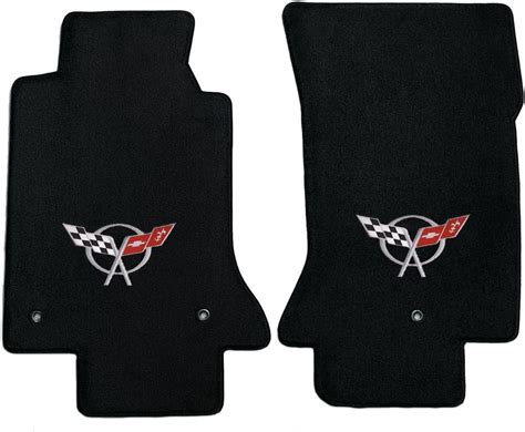 Lloyd Mats 600016 Fits Corvette 1997 2004 2 Piece Black Ultimat C5 Logo Mat Automotive