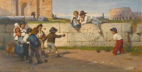Art Reproductions Roman Children At Play By Ludwig Johann Passini 1832