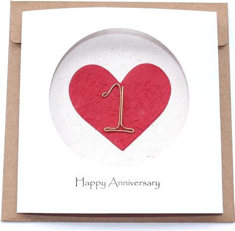 1st First Year Wedding Anniversary Card For Her Him India Ubuy