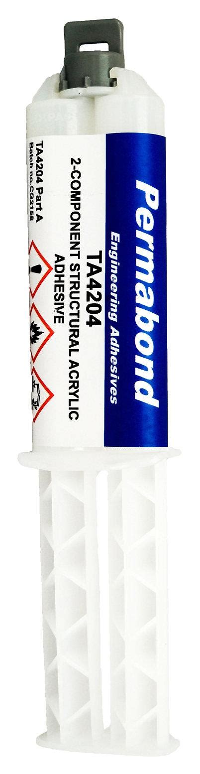 Permabond 2 Part Clear Structural Odourless Acrylic Adhesive Dual Syri