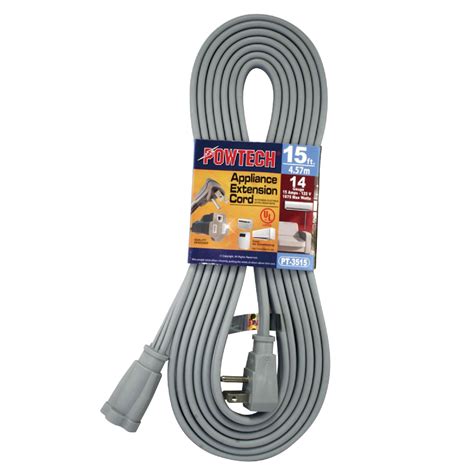 Powtech Heavy Duty 15 Ft Air Conditioner And Major Appliance Extension Cord Ul Listed 14 Gauge