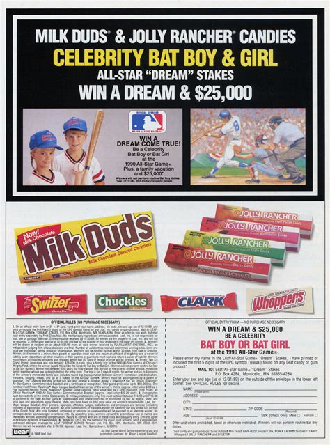 Neato Coolville: TWO 1980S CANDY BASEBALL ADS