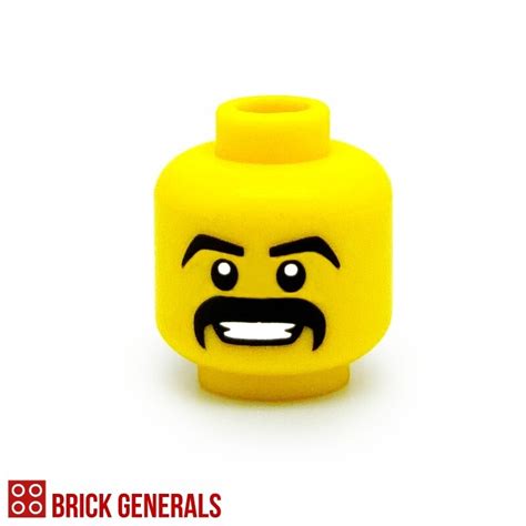 Brick Generals Minifig Accessory Head Male Face