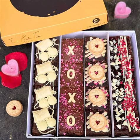 Luxury Valentine Brownie Selection Box Delivery Across The Uk