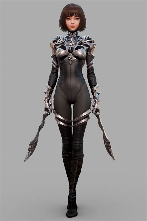 Artstation Metal Suit Upgrade Shin Jeongho Anime Warrior Girl