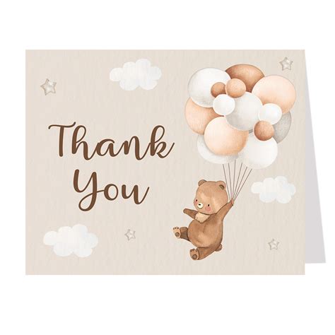 Bearly Wait Teddy Bear Baby Shower Thank You Cards The Invite Lady