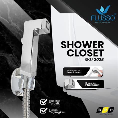 Jual Shower Bidet Closet Flusso Jet Washer Set Shower Toilet Set Selang