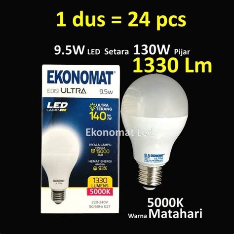 Jual Lampu LED Ekonomat ULTRA 1330 Lm 9 5W 1 Dus 24 Pcs Warna