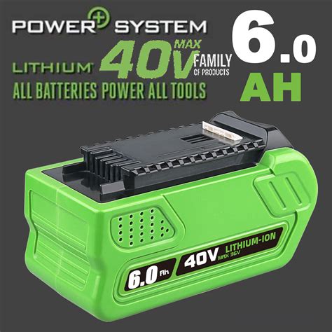 V Ah For Greenworks G Max Volt Lithium Battery