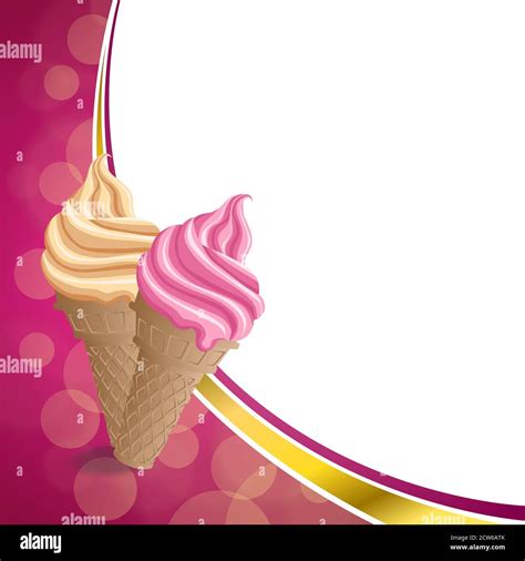 Background Abstract Pink Beige Vanilla Ice Cream Illustration Gold