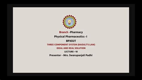 Aktu Digital Education Physical Pharmaceutics I Raoults Law