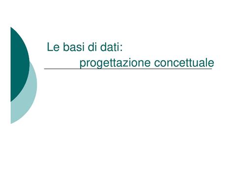 Le Basi Di Dati Progettazione Concettuale Ppt Scaricare