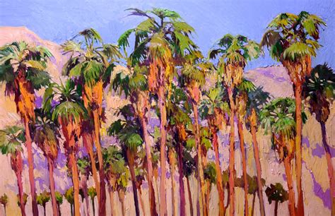 Palm Trees of the Desert, Palm Springs Oil painting by Suren Nersisyan ...