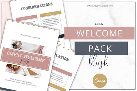 Canva Turquoise Client Welcome Pack Ebook Template Workbook Template